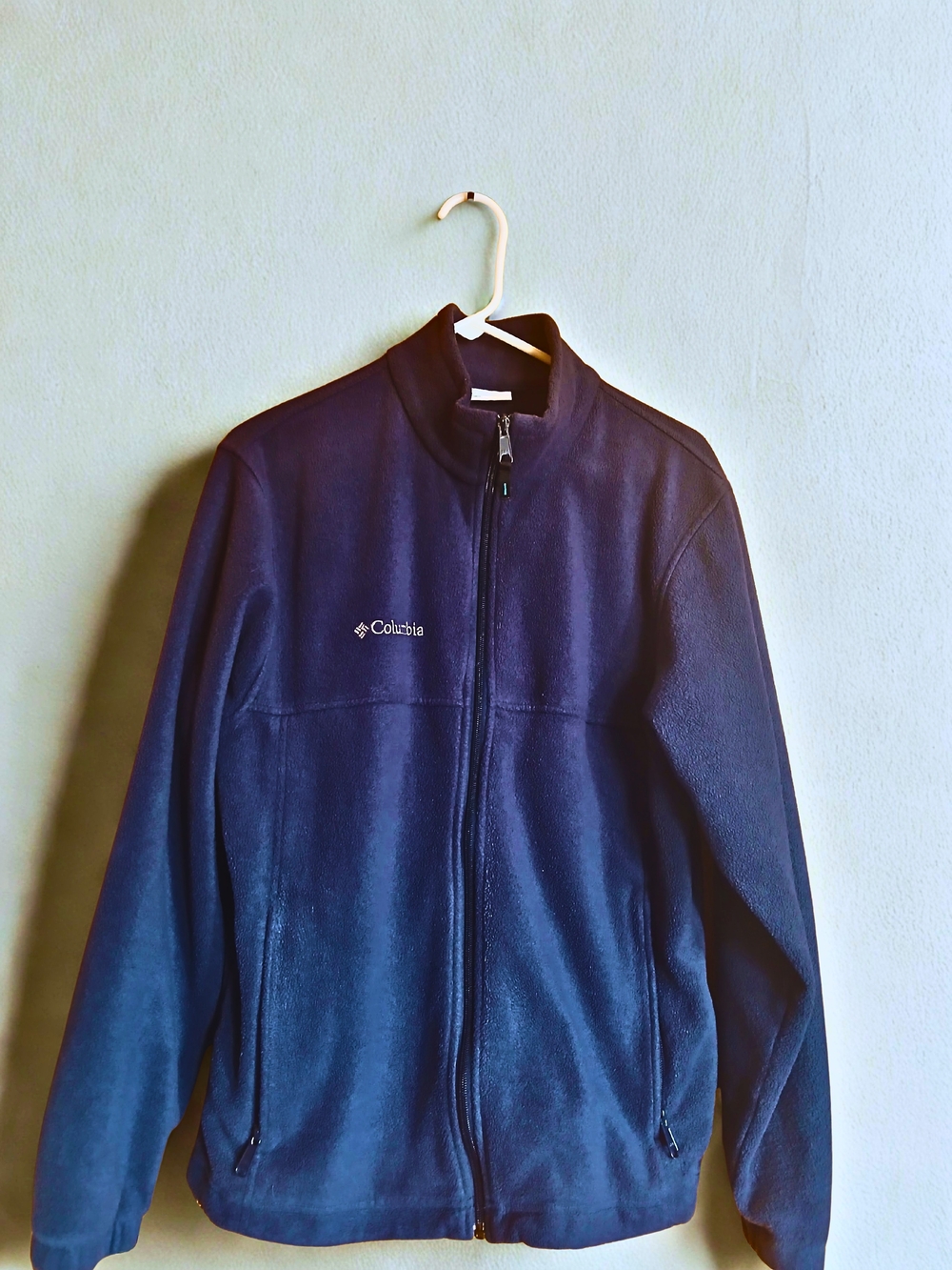 Columbia Navy Blue Zip-Up Fleece Jacket